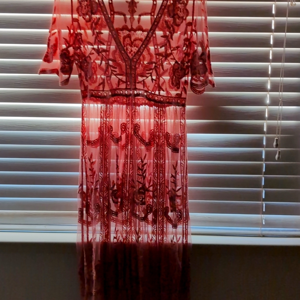 Woven Heart Lace Dress